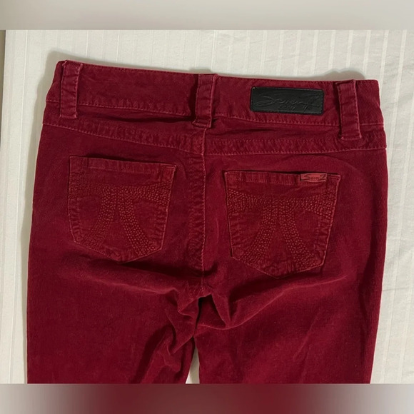 Seven 7 corduroy skinny pants. Red  Size 4 - Picture 5 of 12